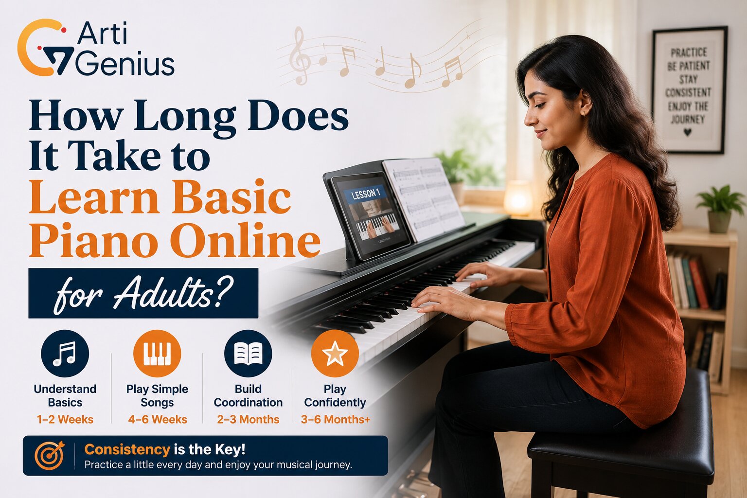 How Long Does It Take to Learn Basic Piano Online for Adults?