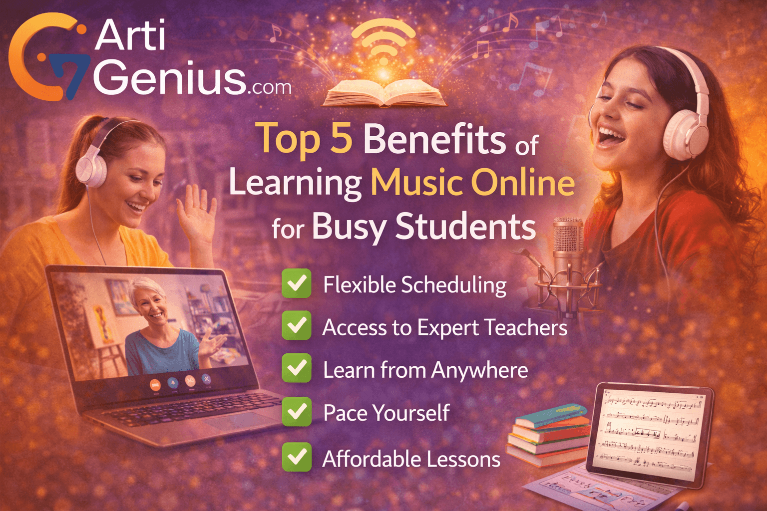 Top 5 Benefits of Learning Music Online for Busy Students