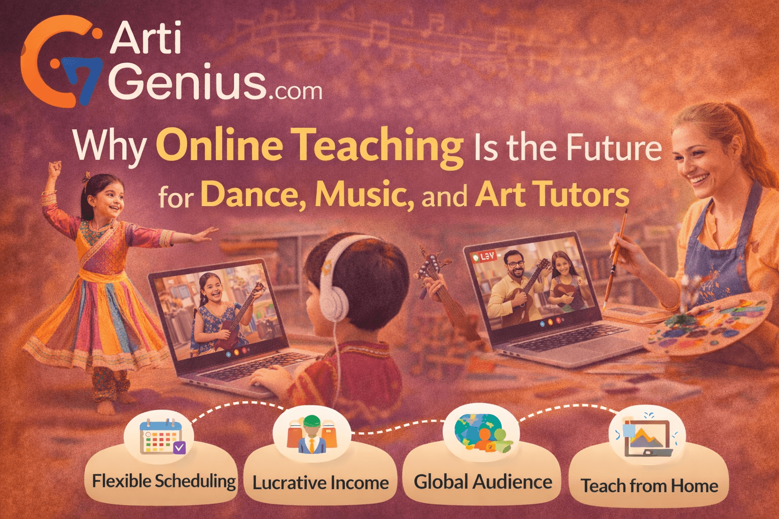 Why Online Teaching Is the Future for Dance, Music, and Art Tutors