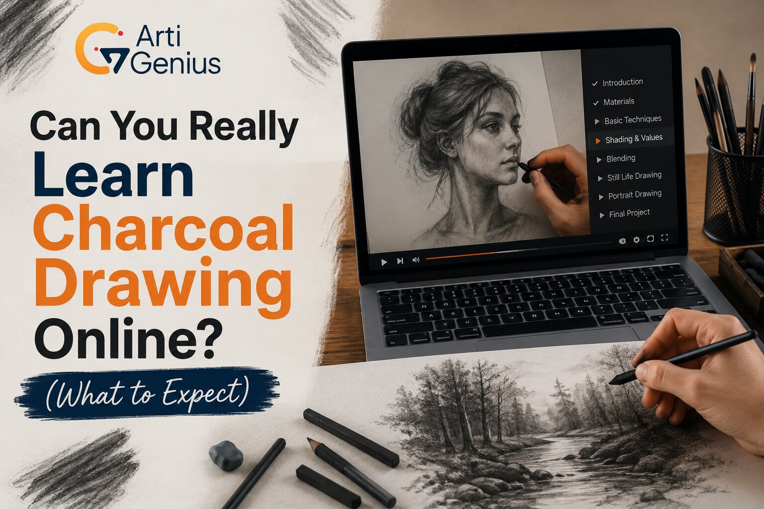 Can You Really Learn Charcoal Drawing Online? (What to Expect)