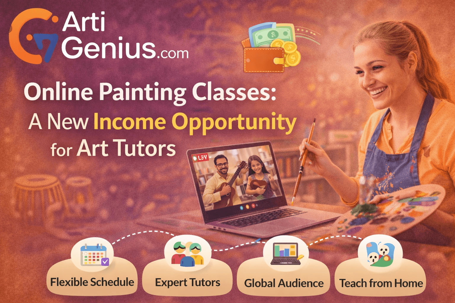 Online Painting Classes: A New Income Opportunity for Art Tutors
